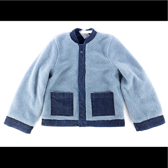 Madewell reversible sherpa Jean Jacket sz sm / Med - Picture 6 of 8